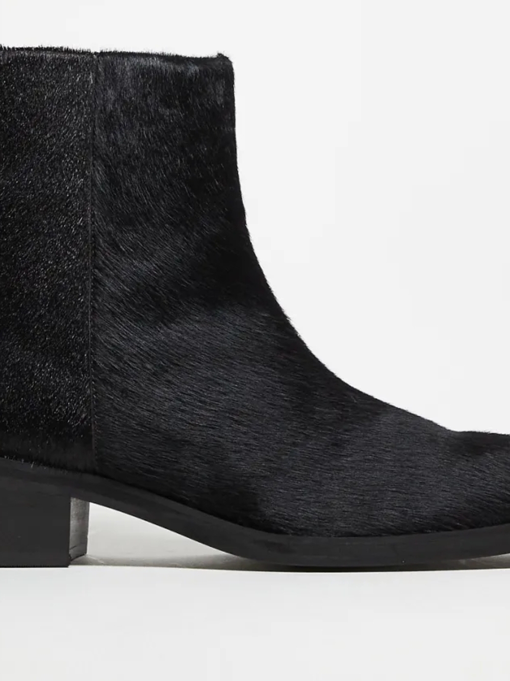 ASOS Black Men Haircalf Ankle Boots